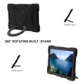 Pikkukuva 4 / 11: SKALO Samsung Tab A8 10.5 (2021/2022) Extra Shock Resistant Armor Rengas kuori olkahihnalla - Musta
