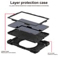 Pikkukuva 9 / 11: SKALO Samsung Tab A8 10.5 (2021/2022) Extra Shock Resistant Armor Rengas kuori olkahihnalla - Musta