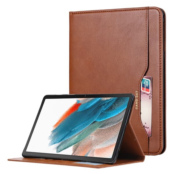 SKALO Samsung Tab A8 10.5 (2021/2022) PU-læder Flip Cover - Brun