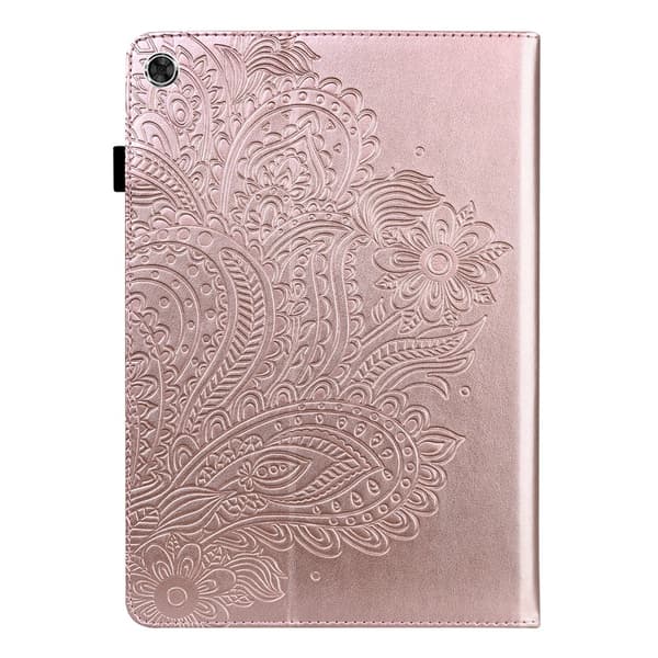 SKALO Samsung Tab A8 10.5 (2021/2022) Mandala Suojakotelo - Ruusukulta