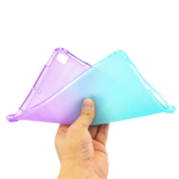 SKALO iPad 10.2 Gradient TPU Cover - Lilla-Turkis