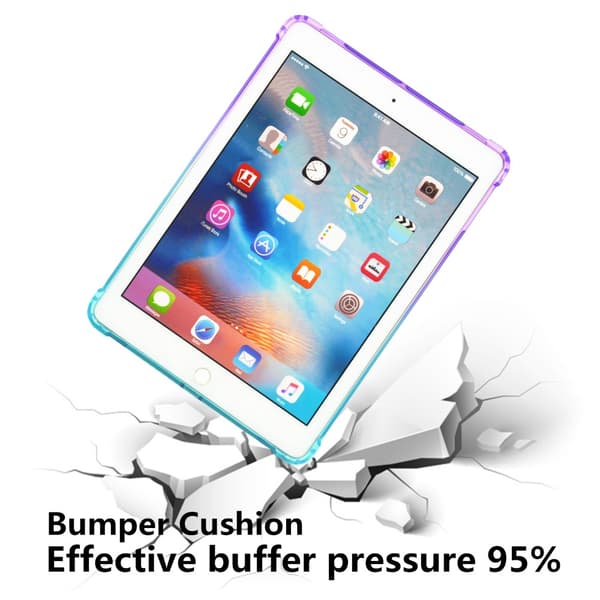 SKALO iPad 10.2 Gradient TPU Cover - Lilla-Turkis