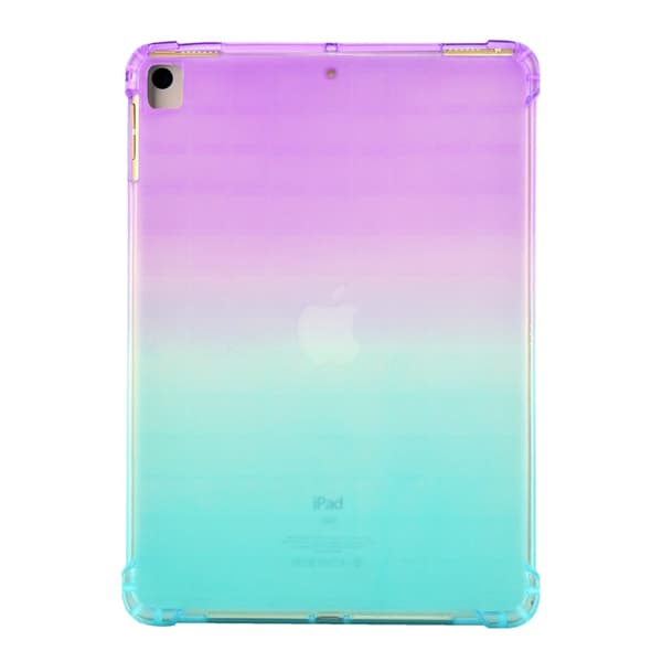 SKALO iPad 10.2 Gradient TPU Cover - Lilla-Turkis