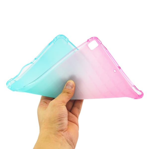 SKALO iPad 10.2 Gradient TPU Cover - Pink-Turkis
