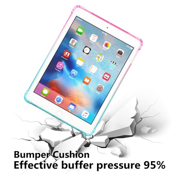 SKALO iPad 10.2 Gradient TPU Cover - Pink-Turkis