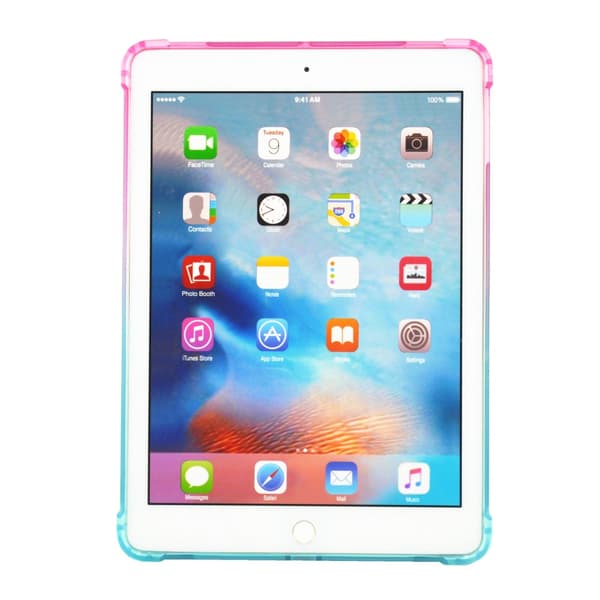 SKALO iPad 10.2 Gradient TPU Cover - Pink-Turkis