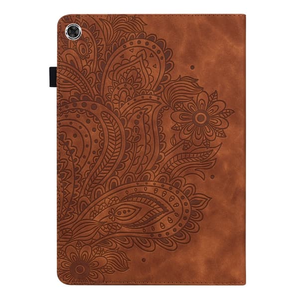 SKALO Samsung Tab A8 10.5 (2021/2022) Mandala Fodral - Brun
