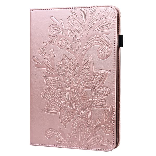 SKALO iPad 10.2 Mandala Flip Cover - Rosa guld
