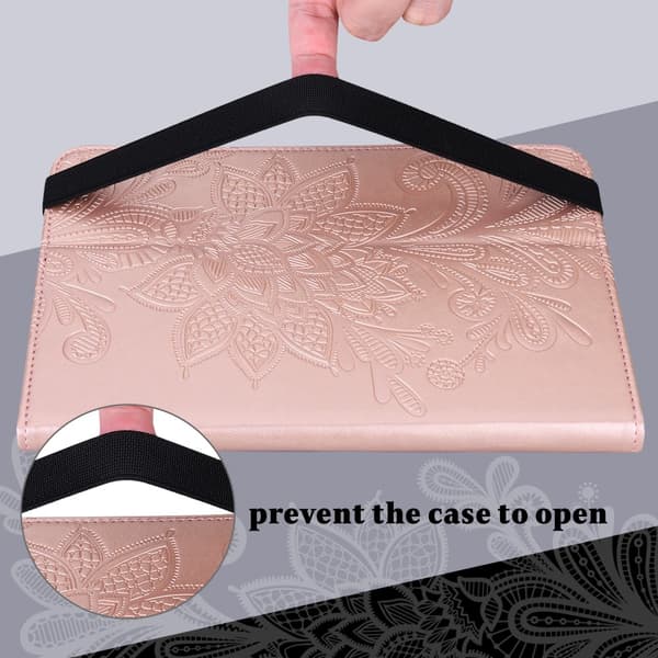 SKALO iPad 10.2 Mandala Flip Cover - Rosa guld