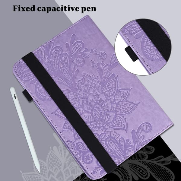 SKALO iPad 10.2 Mandala Flip Cover - Lilla
