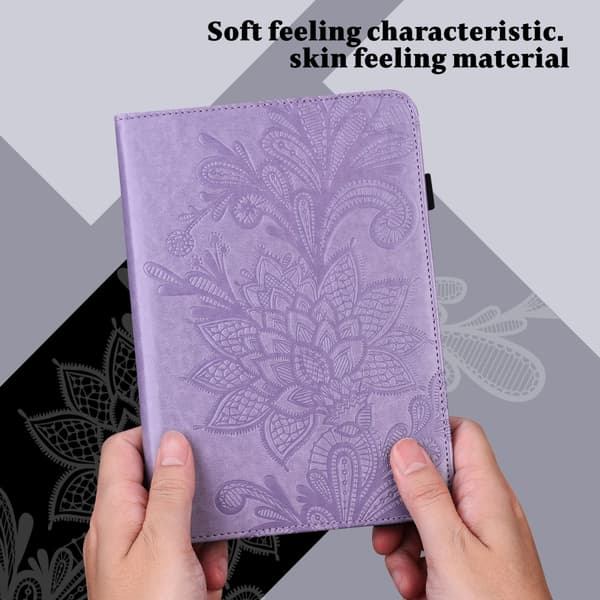 SKALO iPad 10.2 Mandala Flip Cover - Lilla