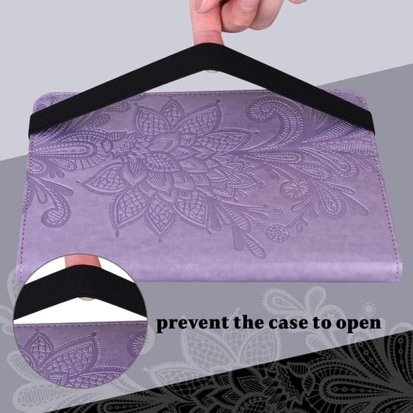 SKALO iPad 10.2 Mandala Flip Cover - Lilla