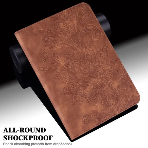 SKALO iPad 10.2 Mandala Flip Cover - Brun