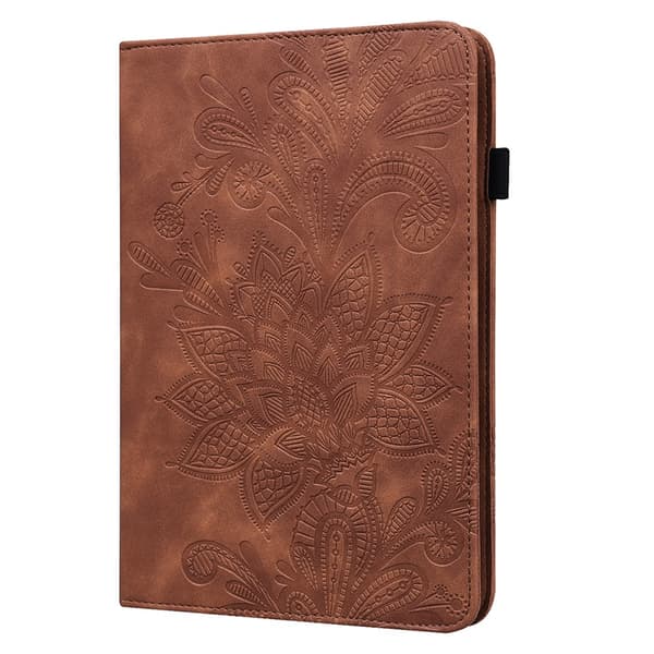 SKALO iPad 10.2 Mandala Flip Cover - Brun