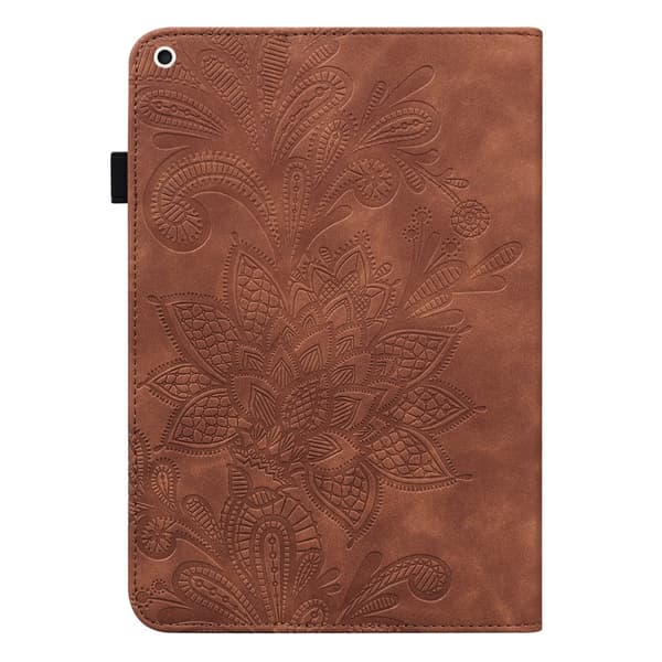 SKALO iPad 10.2 Mandala Flip Cover - Brun