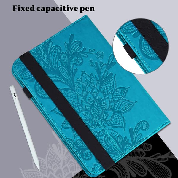 SKALO iPad 10.2 Mandala Flip Cover - Blå
