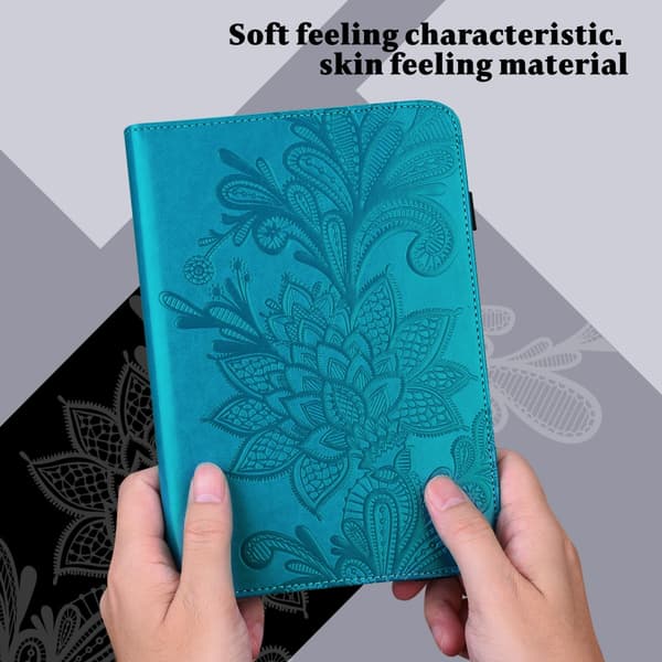 SKALO iPad 10.2 Mandala Flip Cover - Blå