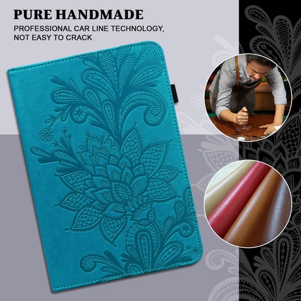 SKALO iPad 10.2 Mandala Flip Cover - Blå