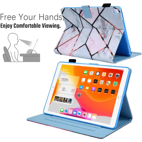 SKALO iPad 10.2 Marmor Flip Cover - Marble