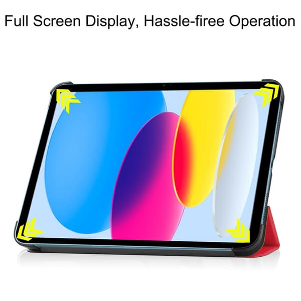 SKALO iPad 10.9 (2022) Trifold Suojakotelo - Punainen