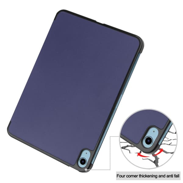SKALO iPad 10.9 (2022) Trifold Flip Cover - Blå