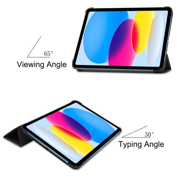 SKALO iPad 10.9 (2022) Trifold Flip Cover - Sort