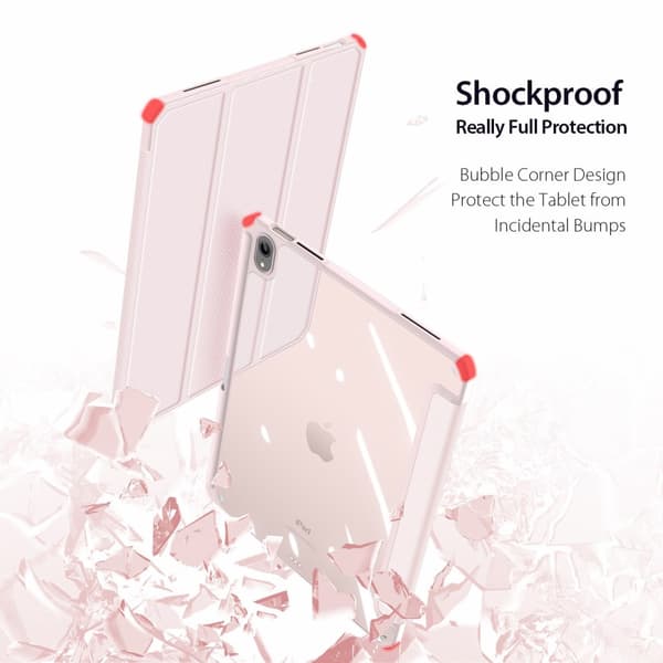 DUX DUCIS iPad 10.9 (2022) TOBY Series Trifold Flip Cover - Pink