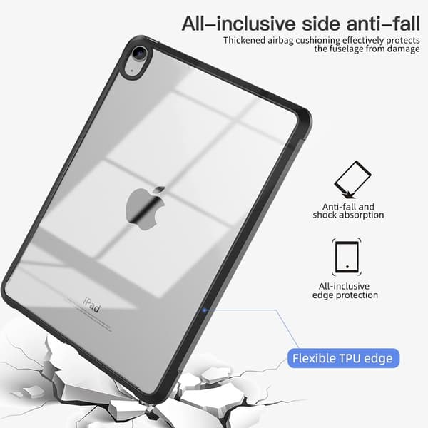 SKALO iPad 10.9 (2022) Hybrid Cover - Sort