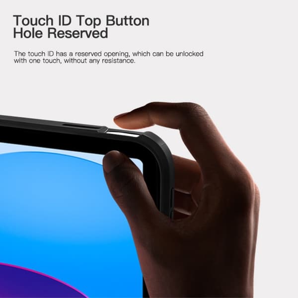 SKALO iPad 10.9 (2022) Hybrid Cover - Sort