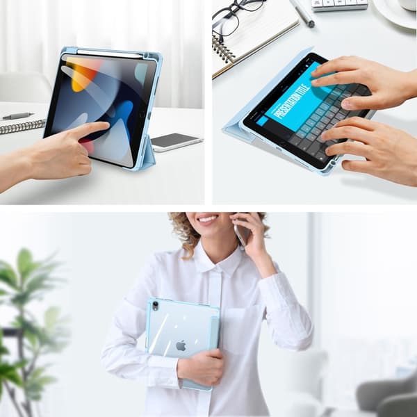 DUX DUCIS iPad 10.9 (2022) TOBY Series Trifold Flip Cover - Turkis