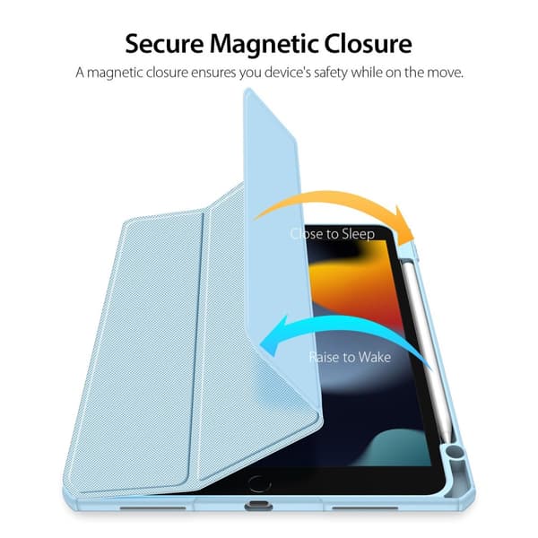 DUX DUCIS iPad 10.9 (2022) TOBY Series Trifold Flip Cover - Turkis