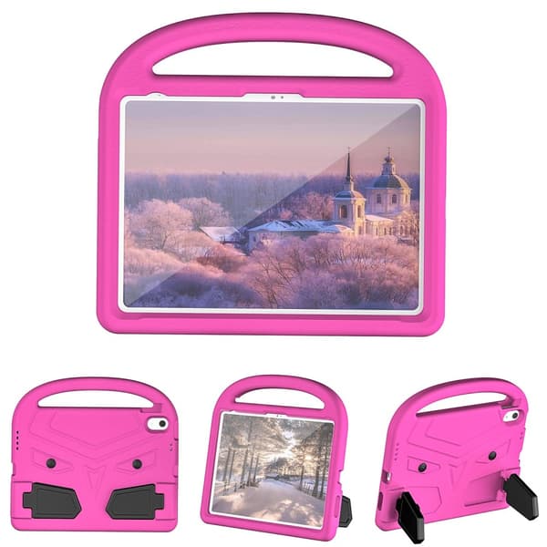 SKALO iPad 10.9 (2022) Børneskal med håndtag og stativ - Pink