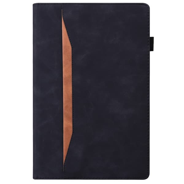 SKALO Samsung Tab S7/S8 PU-læder pungetui med rum til penne - Sort