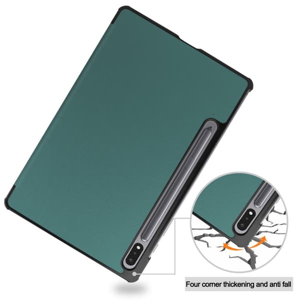 SKALO Samsung Tab S8 Trifold Fodral - Grön