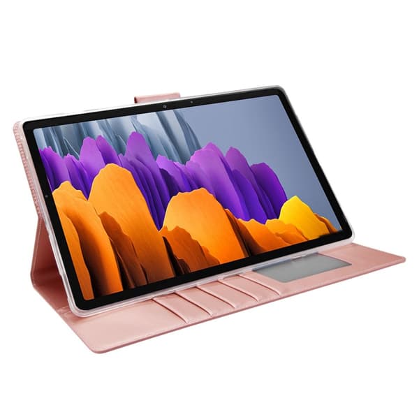 SKALO Samsung Tab S7/S8 PU-læder Flip Cover - Rosa guld