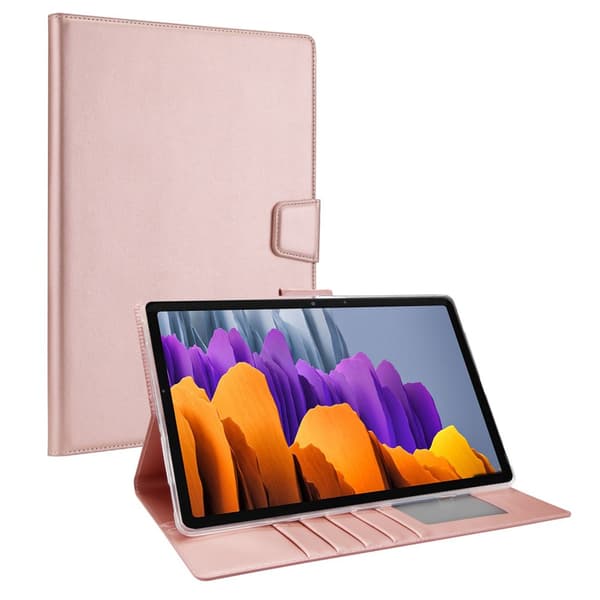 SKALO Samsung Tab S7/S8 PU-læder Flip Cover - Rosa guld