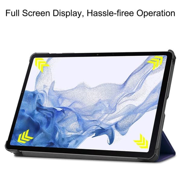 SKALO Samsung Tab S8 Trifold Suojakotelo - Tummansininen