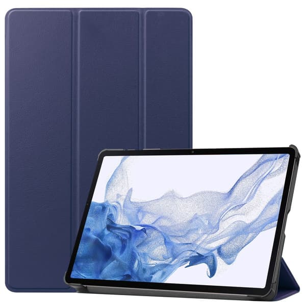 SKALO Samsung Tab S8 Trifold Suojakotelo - Tummansininen