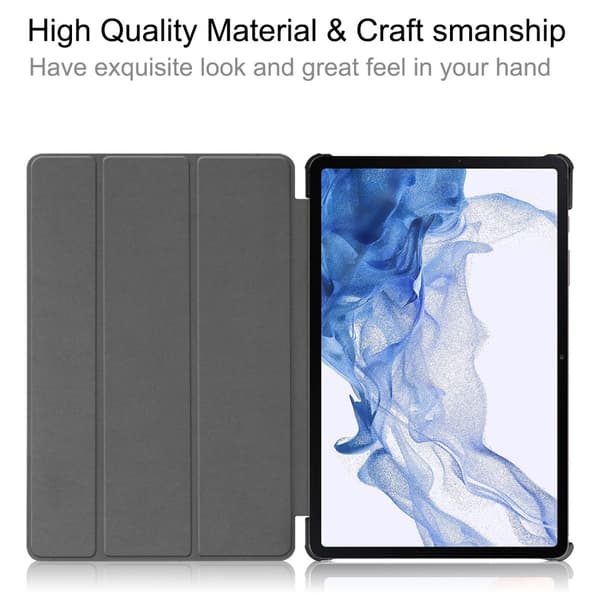 SKALO Samsung Tab S8 Trifold Flip Cover - Rosa guld