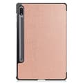 Miniatyrbillede 2 af 9: SKALO Samsung Tab S8 Trifold Flip Cover - Rosa guld