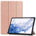 Miniatyrbillede 1 af 9: SKALO Samsung Tab S8 Trifold Flip Cover - Rosa guld