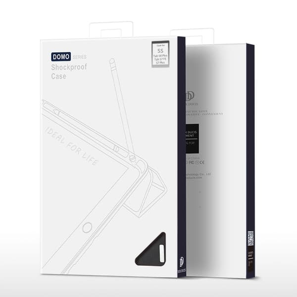 DUX DUCIS Samsung Tab S7+/S7 FE/S8+ DOMO Series Trifold Fodral - Svart