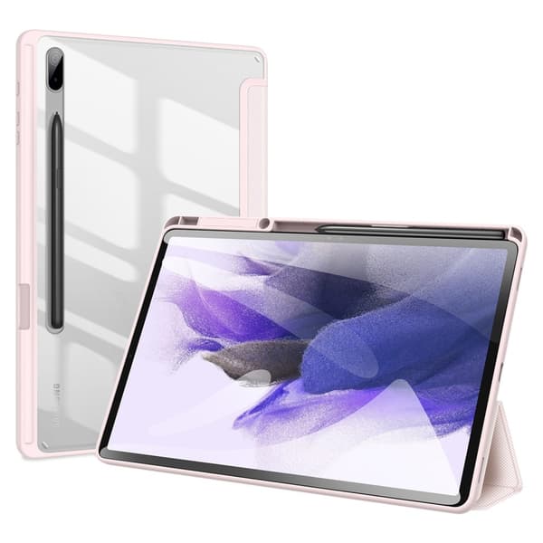 DUX DUCIS Samsung Tab S7+/S7 FE/S8+ TOBY Series Trifold Flip Cover - Pink