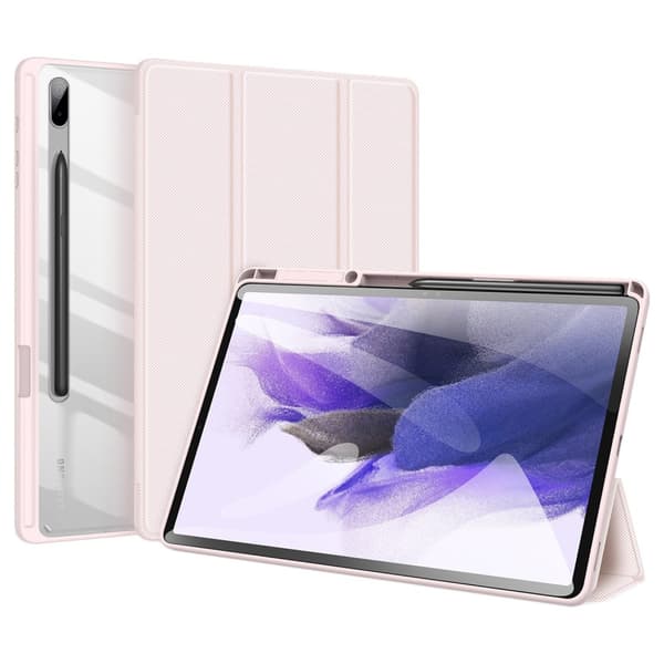 DUX DUCIS Samsung Tab S7+/S7 FE/S8+ TOBY Series Trifold Flip Cover - Pink