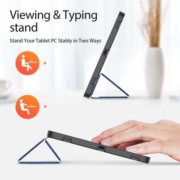 DUX DUCIS Samsung Tab S7+/S7 FE/S8+ DOMO Series Trifold Flip Cover - Blå