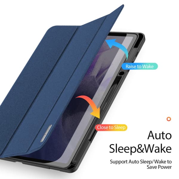 DUX DUCIS Samsung Tab S7+/S7 FE/S8+ DOMO Series Trifold Flip Cover - Blå