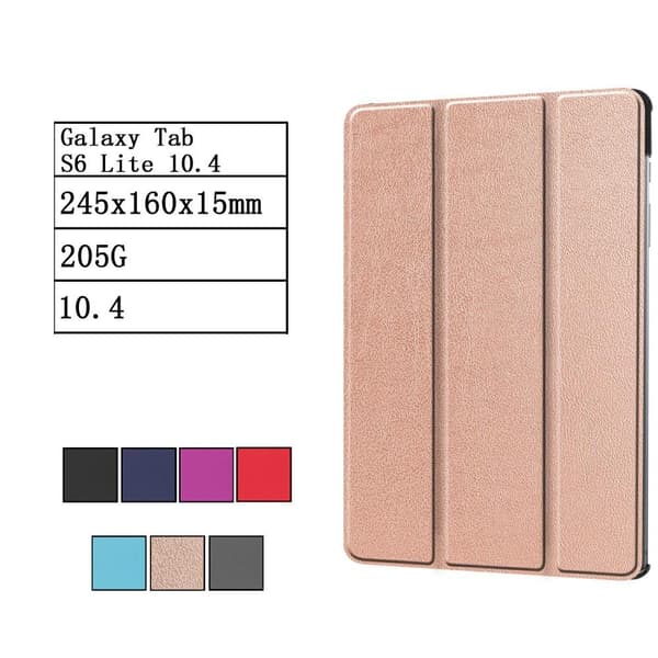SKALO Samsung Tab S6 Lite Trifold Flip Cover - Rosa guld