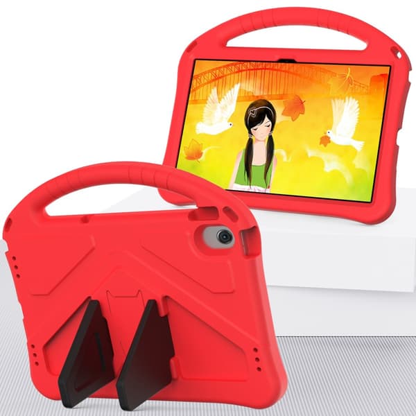 SKALO Lenovo Tab M10 Plus 10.6" (Gen 3) Lapsikuori kahvalla ja jalustalla - Punainen