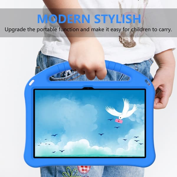 SKALO Lenovo Tab M10 Plus 10.6" (Gen 3) Barnskal med handtag och ställ - Blå