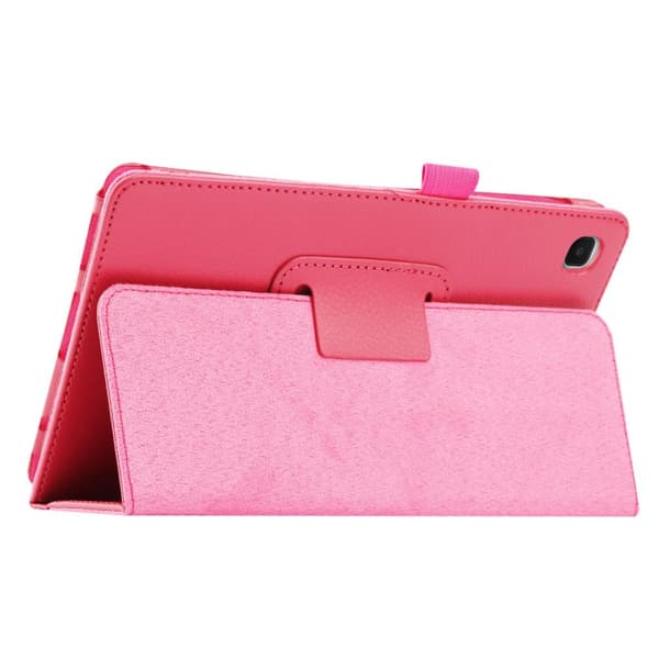 SKALO Samsung Tab A7 Lite Duofold Litchi Suojakotelo - Cerise